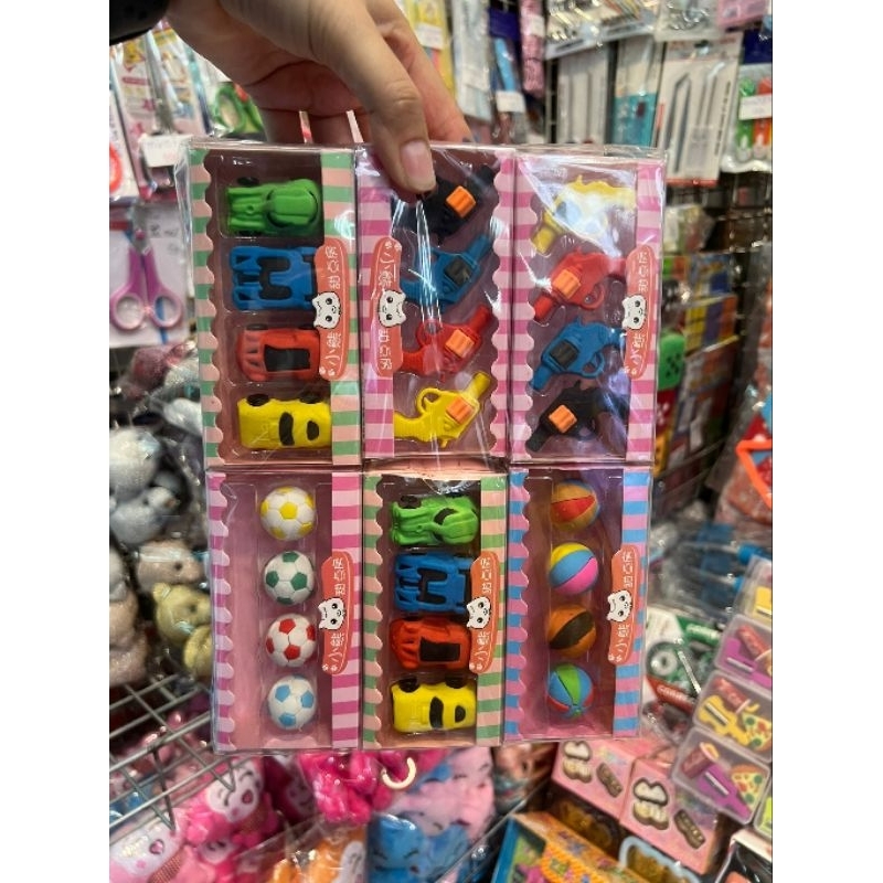 ยางลบกล่อง4ชิ้นต่อ1กล่องขายส่งยกโหล12กล่องสุดคุ้ม