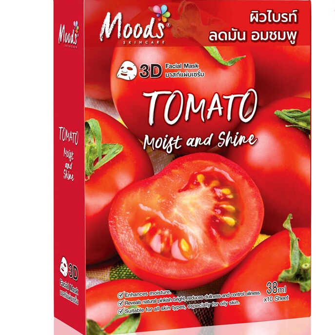 Moods มาร์คผลไม้ East-Skin 3D สูตร มะเขือเทศ ยกกล่อง