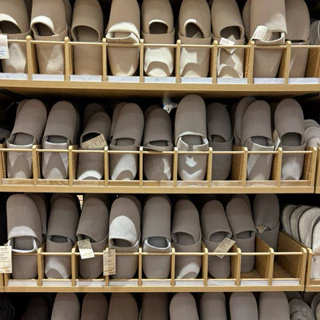 MUJI [ ส่งฟรี ] 👞 รองเท้า ใส่ในบ้าน สลิปเปอร์ Soft Cotton Slippers มูจิ