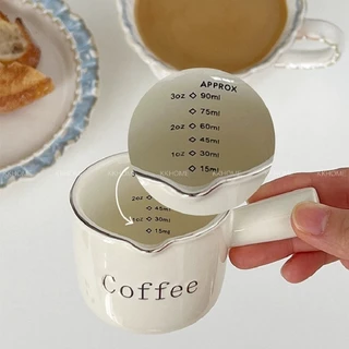 สําหรับชงกาแฟเอสเปรสโซ่ 90ml แก้วตวง ทนความร้อนสูง ขนาดเล็ก ถ้วยตวงกาแฟ ถ้วยนม แก้วช็อตกาแฟเอสเปรสโซ่ KKHOME