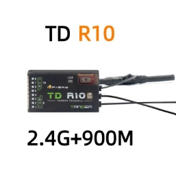 [รีซีฟ] FrSky TD R10 2.4G 900M Tandem Dual-Band Receiver TD R10 Receiver with 10 Channel Ports