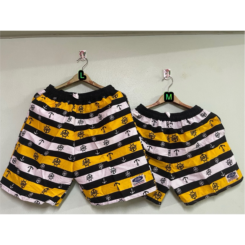 กางเกงขาสั้นเจเจลายริ้วสมอมาใหม่สีทูโทนครบไซร์ Size M L XL