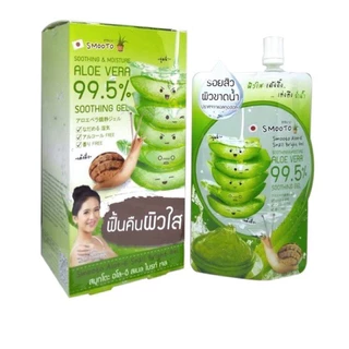 Smooto Aloe-E Snail Bright เจลว่านสมูตโตะ (ยกกล่อง4ซอง)/ซอง