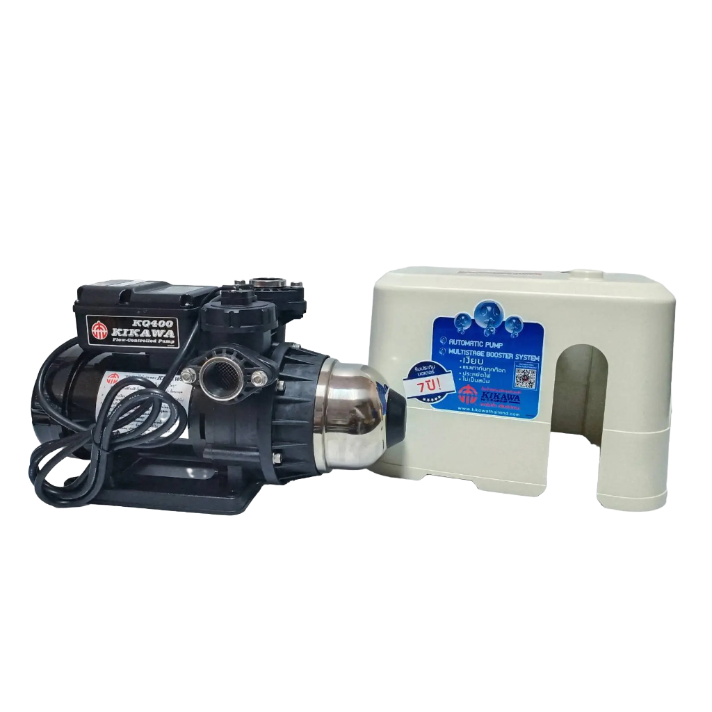 ปั้มนํ้าอัตโนมัติ KIKAWA [รุ่น KQ200, KQ400, KQ800] เสียงเงียบ ไร้เสียงรบกวน แรงดันนํ้าคงที่ นํ้าไหล