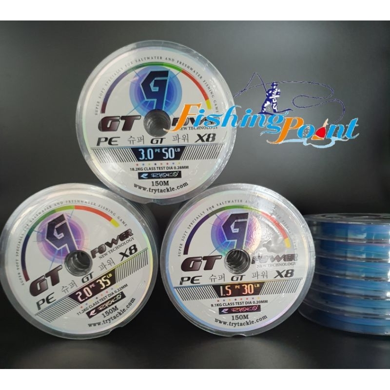 สายPE ถัก8  Ryoko GT Power 150 เมตร ม้วนต่อเนื่อง