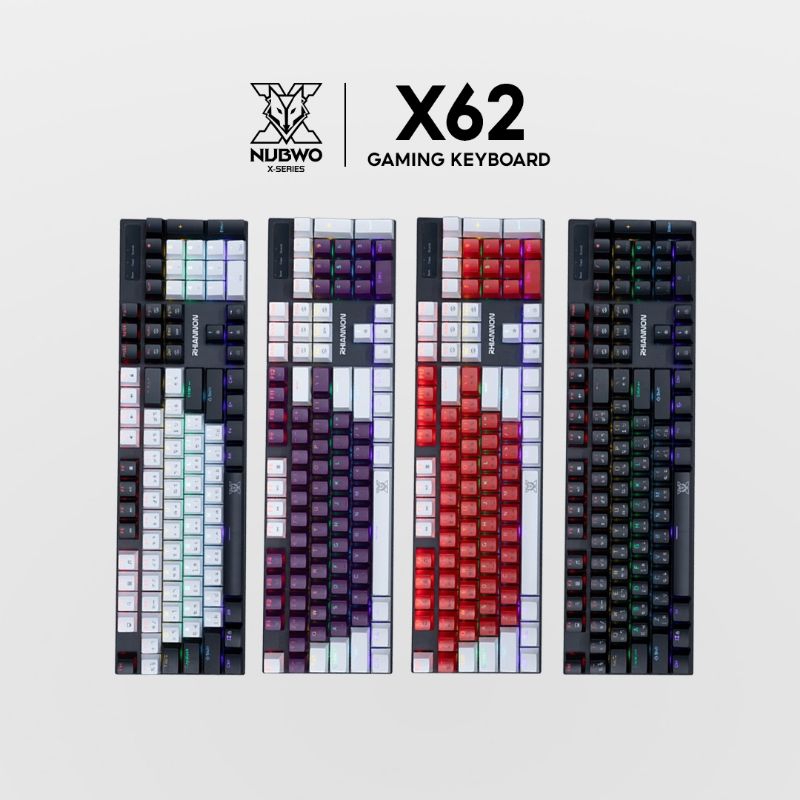 คีย์บอร์ดเกมมิ่ง (มาโคร) NUBWO X62 Rhiannon MECHANICAL MINI RGB GAMING KEYBORD  BLUE SWITCH