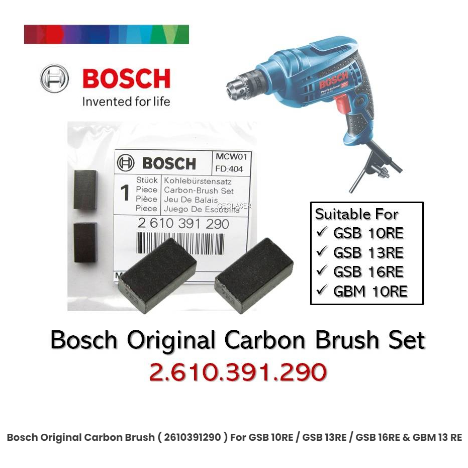 BOSCH 2610391290 แปรงถ่าน สว่านไฟฟ้า รุ่น GSB6RE GSB10RE GSB13RE GBM10RE GBM13RE ของแท้
