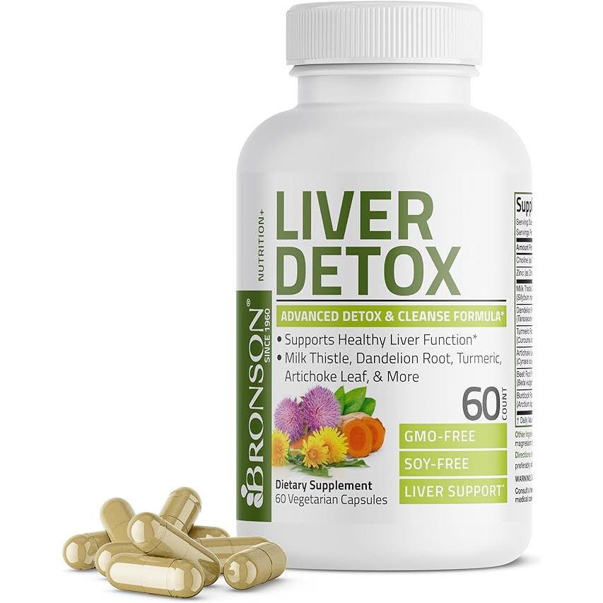 ดีท็อกซ์ตับ/ล้างพิษตับ Bronson Liver Detox Advanced Detox & Cleansing Formula Supports Health Liver 