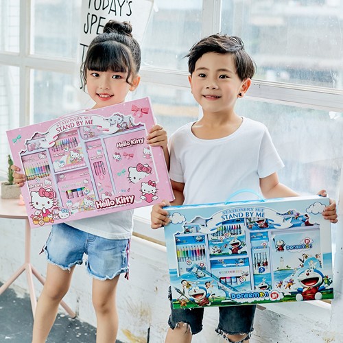 ชุดระบายสีแด็ก ชุดเครื่องเขียนเด็ก สีไม้ สีเทียน สีเมจิ ดินสอ สมุด พร้อมส่งที่ไทย