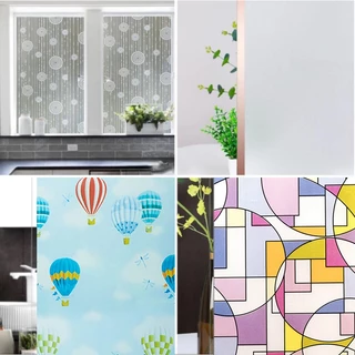 ฟิล์มติดกระจก สูญญากาศPVCและ สติกเกอร์ติดกระจก ฟิล์มติดกระจกบ้าน Glass sticker เครื่องดูดฝุ่นสามารถใช้ซ้ำได้บนกระจก