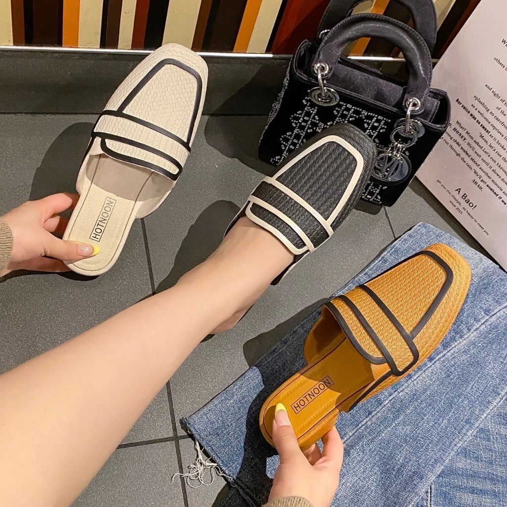 รองเท้าคัชชูเปิดส้น รองเท้ายางพารา  มี 3 สีV01