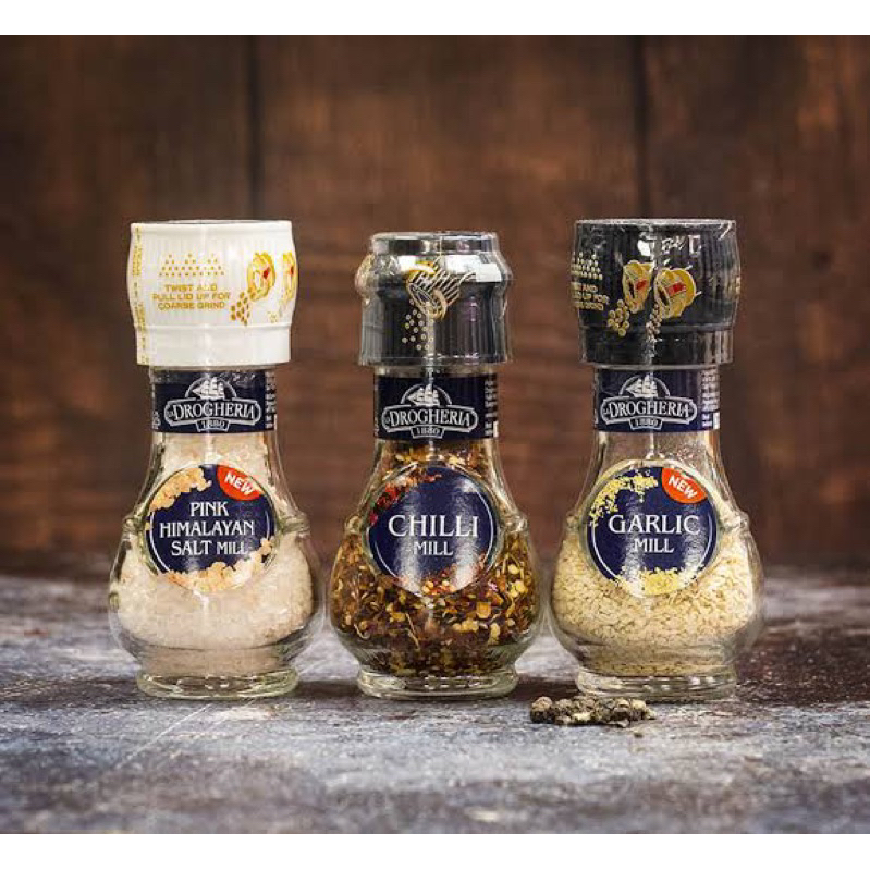 Drogheria mediterranean salt / organic black pepper / Himalaya pink salt เกลือ พริกไทย เกลือชมพูนำเข้า