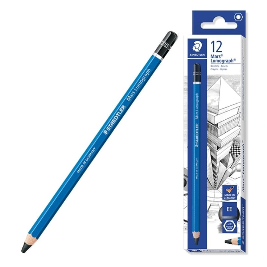 ดินสอ EE 1 กล่อง Staedtler Lumograph สเต็ดเลอร์ ลูโมกราฟ  Drawing Pencil