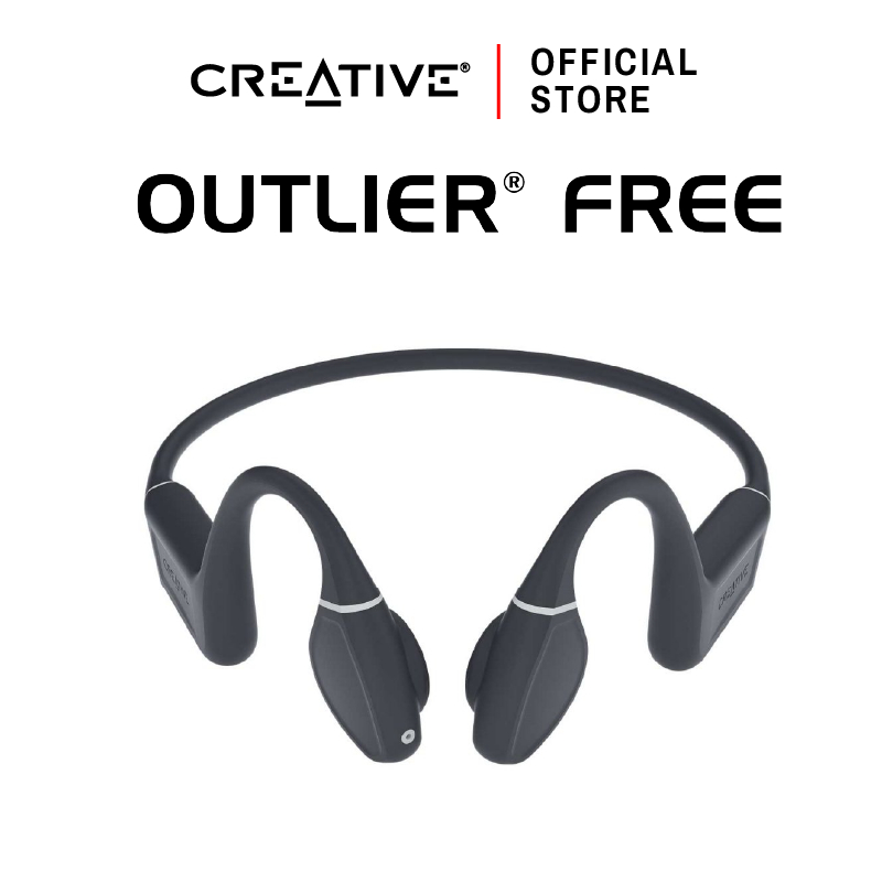 CREATIVE Outlier Free (ฺDark Slate Grey) หูฟังไร้สาย (สีเทาเข้ม) แบบ Bone Conduction Bluetooth® 5.3