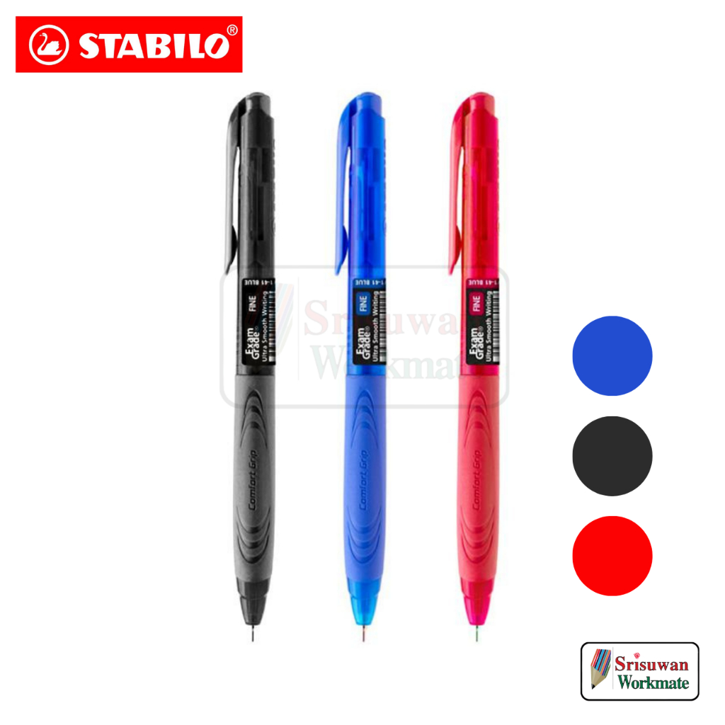 Stabilo 388 ปากกาลูกลื่น Exam Grade 0.7 mm. ออกแบบสำหรับทำข้อสอบโดยเฉพาะ เขียนได้ต่อเนื่อง ลดการเมื่อยล้า เส้นไม่ขาดตอน