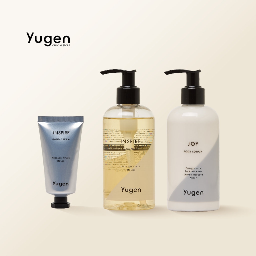 Yugen Body Care Gift Set : Body Lotion/ Joy + Hand and Body Cleansing Gel + Hand Cream