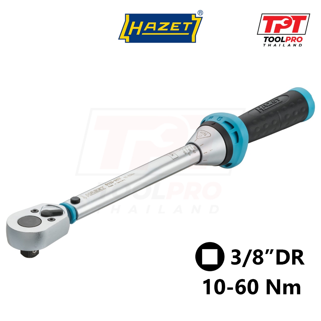 Hazet ประแจปอนด์ 3/8" 10-60Nm Torque Wrench (5110-3CT)