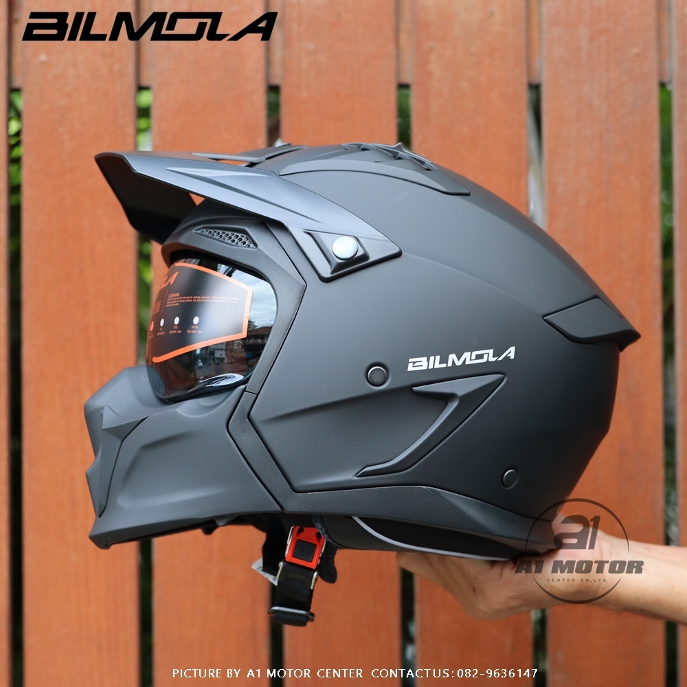 BILMOLA | SPIKER หมวกกันน็อควิบากถอดคางได้ Modularใช้งานได้ 2 รูปแบบ ทั้ง Street และ Trial รองรับการติดตั้งบลูทูธ