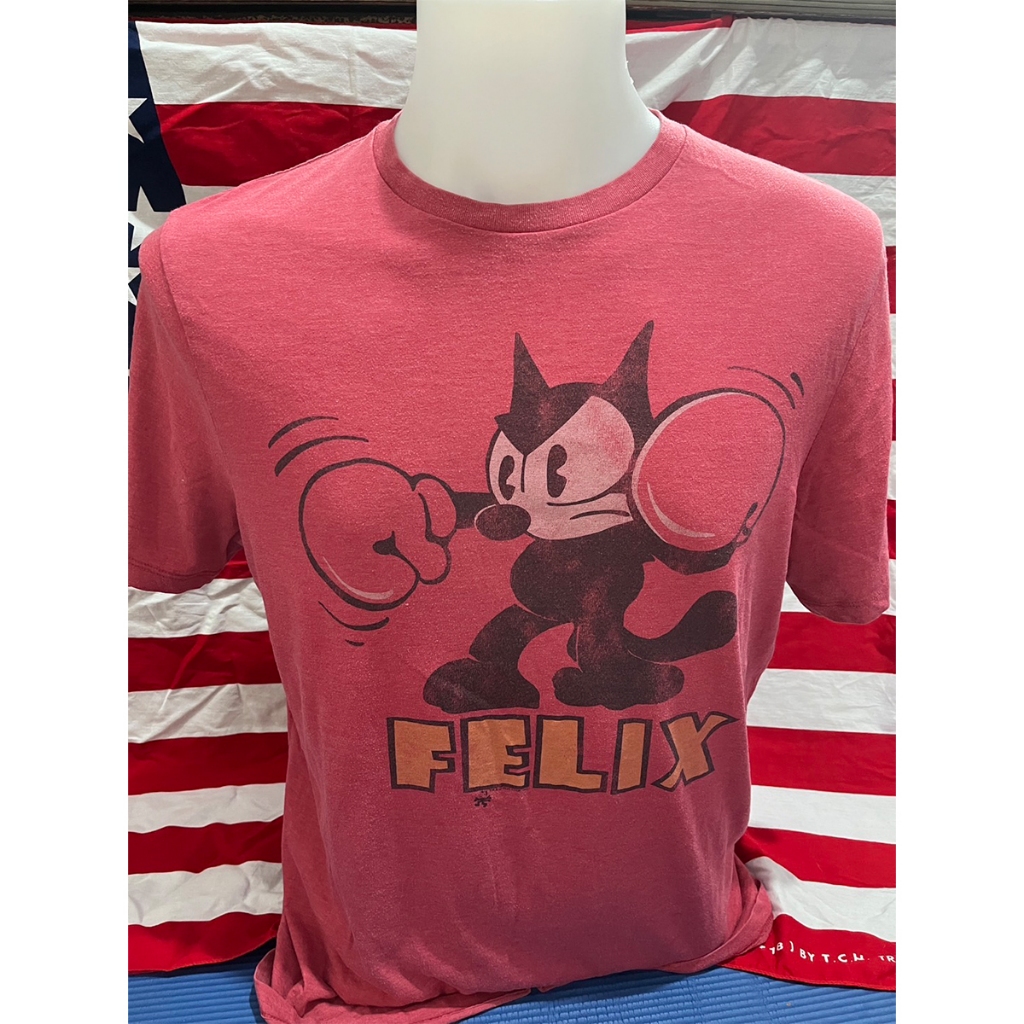 HIA PHI VINTAGE (Size L) เสื้อยืดวินเทจมือสอง T-Shirt Vingtage ลายการ์ตูน เฟลิกซ์เดอะแคท Felix the Cat