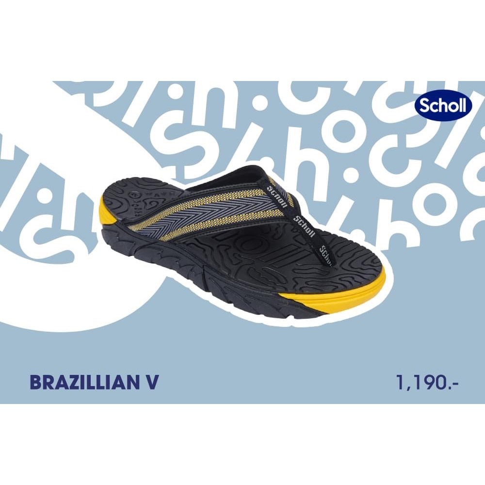 รองเท้าแตะ Brazillian V สกอลล์ แบบมีหู 3U-2669 ราคา ฿1,190.- [มีSIZE 36-44] ของแท้ 100% จากแบรนด์