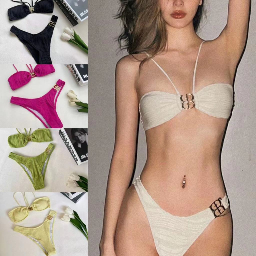 bikini sexy ทูพีช ชุดว่ายน้ำแฟชั่น เอวต่ำ หลายสี  ผ้าเนื้อดี งานดี แห้งเร็ว #0130