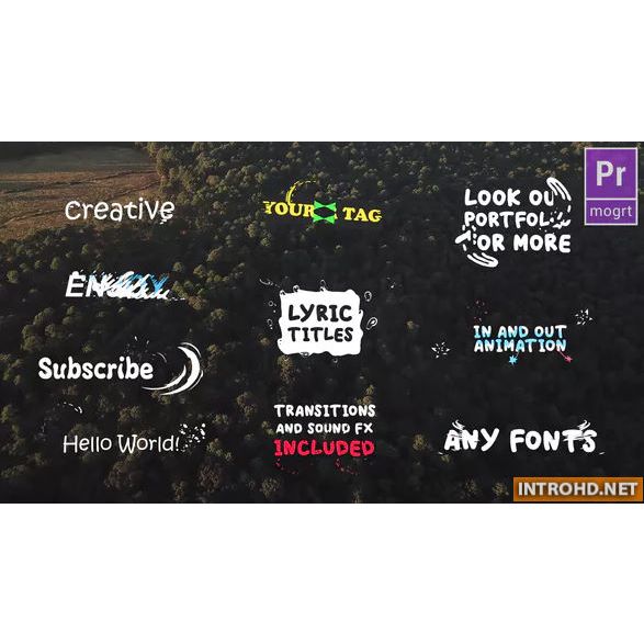 Lyric Titles-Premiere Pro MOGRT