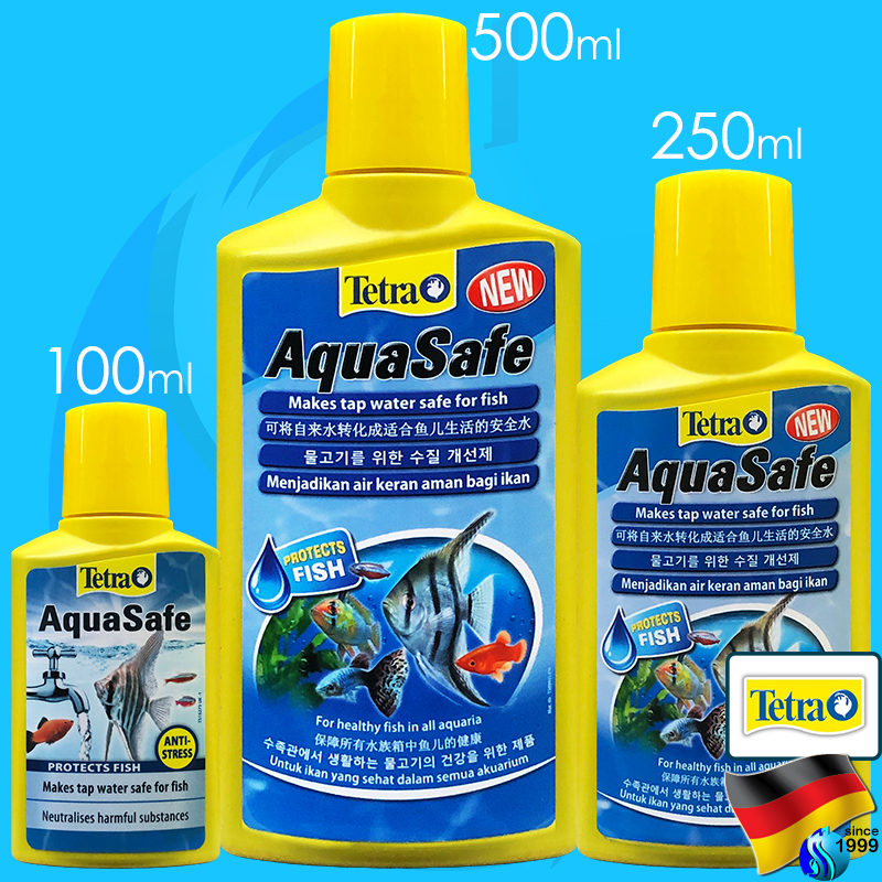 Tetra AquaSafe 100ml / 250ml / 500ml น้ำยาปรับสภาพน้ำใหม่ กำจัดคลอรีน โลหะหนัก chlorine remover aqua safe