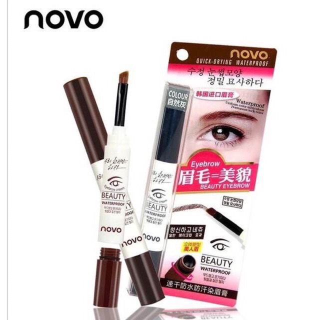 Hot เจลเขียนคิ้ว กันน้ำ NOVO BEAUTY EYEBROW GEL 3g ดินสอเขียนคิ้ว (3สี/ของแท้/พร้อมส่ง)