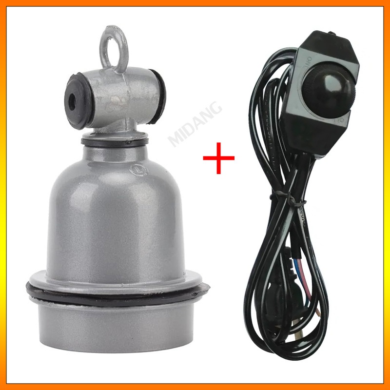 ขั้วหลอดไฟเซรามิค พร้อมสายไฟ1.8เมตร ขั้วe27 ใช้กับหลอดไฟ สายรุ่นสวิตช์ปรับได้ ส่งจากไทยภายใน 24 ชม.