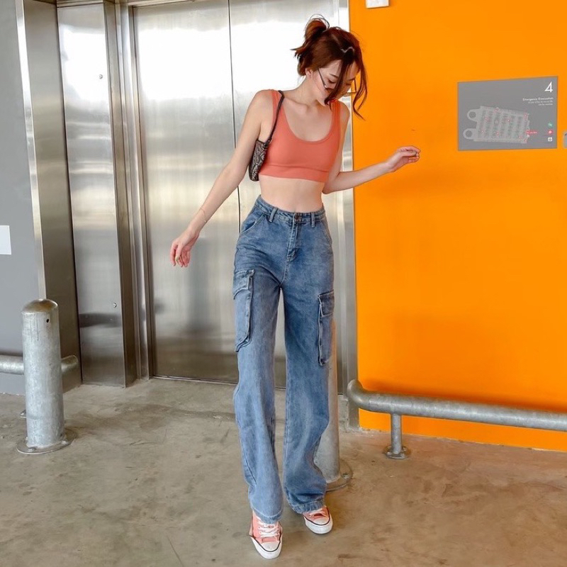 พร้อมส่งSize S ของใหม่Normal.Secret - Hippy Jeans กางเกงยีนส์ขายาว