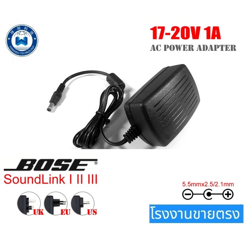 อะแดปเตอร์ชาร์จลําโพงบลูทูธไร้สาย 17-20V 1A AC DC สําหรับ Bose SoundLink I II III 1 2 3 306386-101 โ