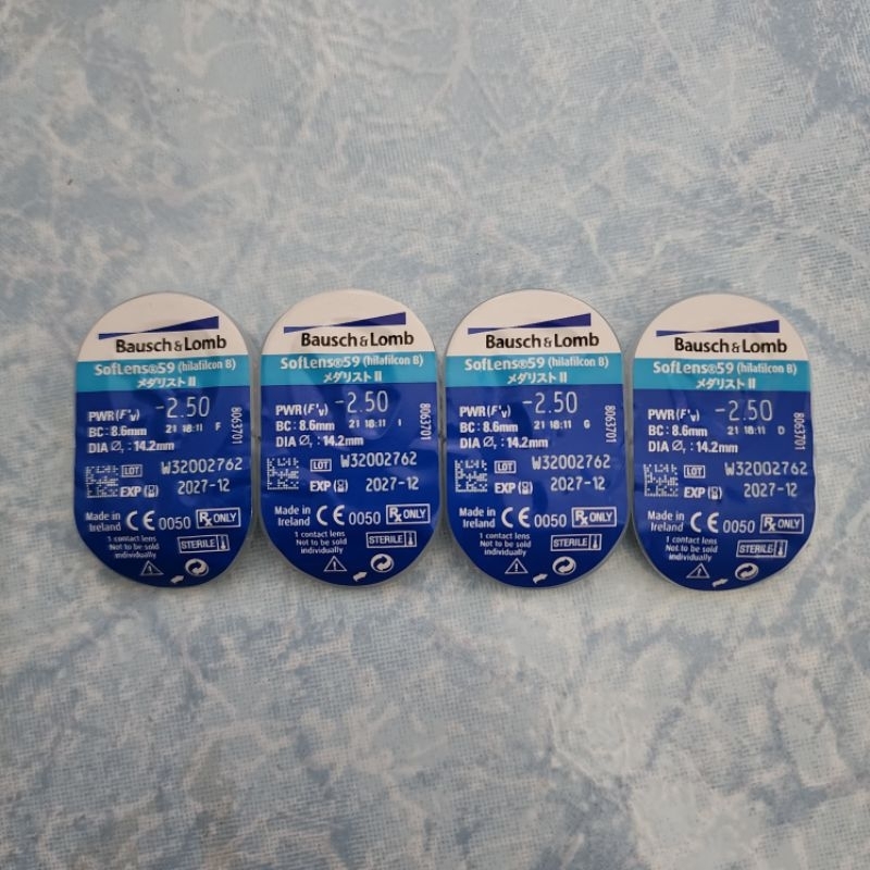 คอนแทคเลนส์ รายเดือน แบ่งขาย Bausch and Lomb สั้น 250 บอชแอนด์ลอมบ์