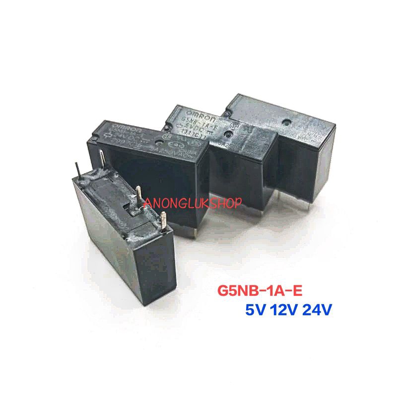 ราคา 1ตัว 👉👉RELAY G5NB-1A-E 5VDC 12VDC 24VDC G5NB-1A รีเลย์ลงปริ้น 4ขา  ทนกระแส 5A 250VAC