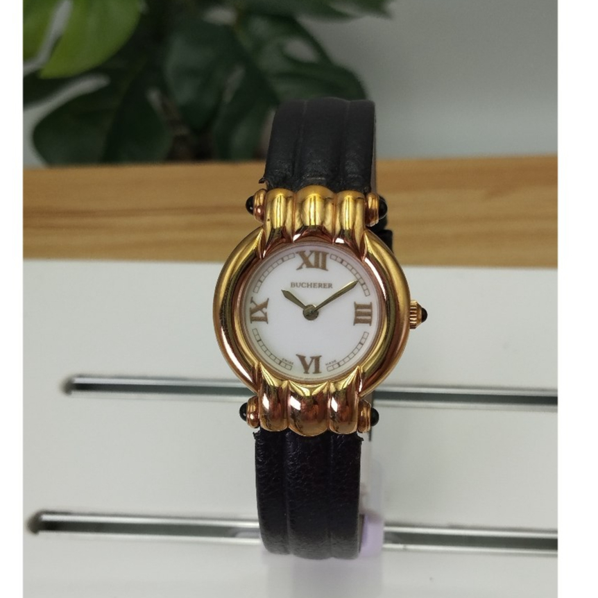 ฺBUCHERER (swiss made) นาฬิกาสวิสผู้หญิง เรือนทอง ระบบควอตซ์ ตัวเลขโรมัน