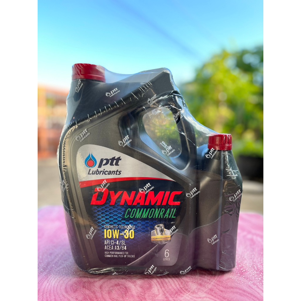 A21-น้ำมันเครื่อง ปตท. PTT Dynamic Commonrail ขนาด 6 ลิตร แถม 1 ลิตร ไดนามิค คอมมอนเรล 10w-30
