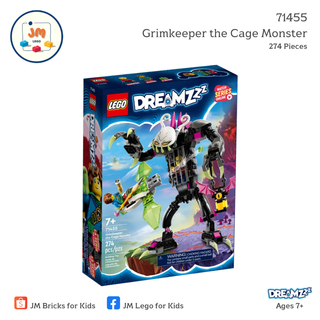 LEGO DreamZzz 71455 Grimkeeper the Cage Monster (274 Pieces) สำหรับเด็กอายุ 7 ปีขึ้นไป Brick Toy