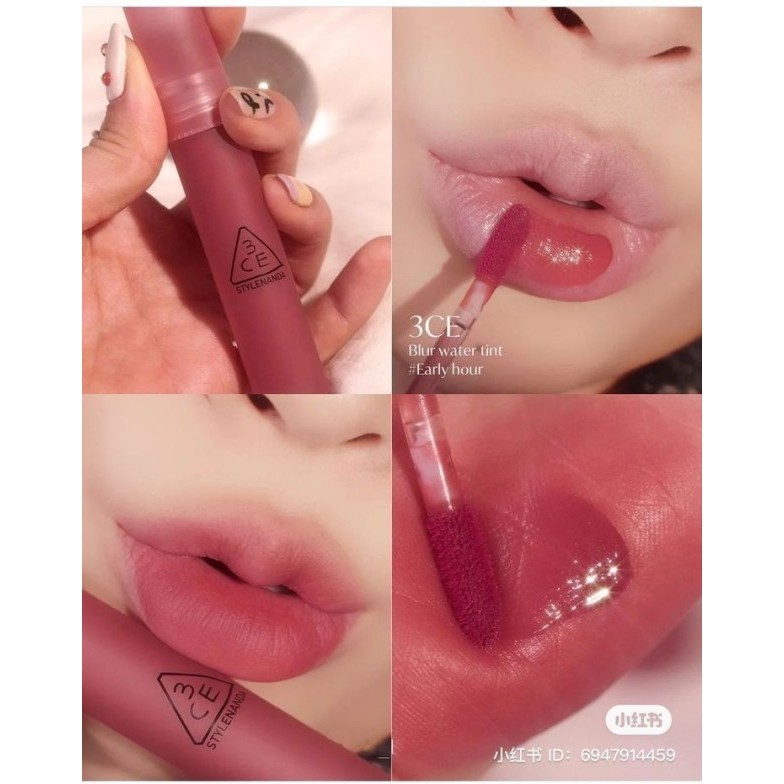พร้อมส่ง 3ce mini lip tint 1.3 ml (Hazy clay,Blur water,Velvet,Cloud) - รูปที่ 3