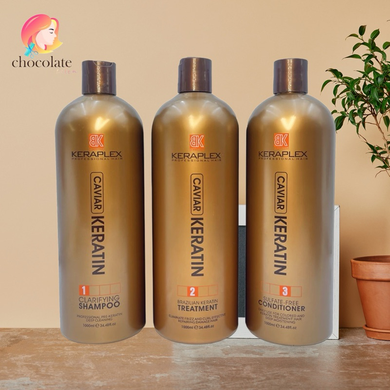 BK KERATIN ขวดกลม เคราติน คาเวียร์ ชุดใหญ่