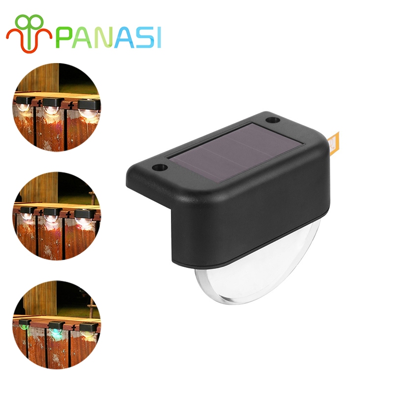 Panasi ไฟLEDติดบันได โซล่าเซลล์ ติดกำแพงหน้าบ้าน รั้วบ้าน เพิ่มความสวยงาม ไฟเหลือง Solar light 1 LED