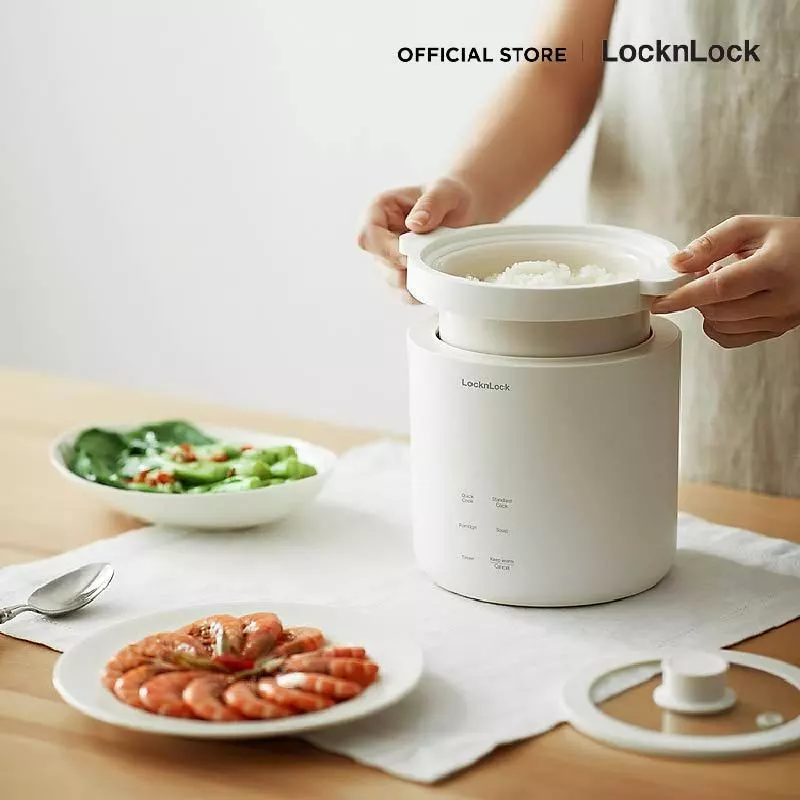 LocknLock หม้อหุงข้าวอเนกประสงค์ขนาดเล็ก Mini Electric Cooker ความจุ 0.6 L. รุ่น EJR314IVY thumbnail 7