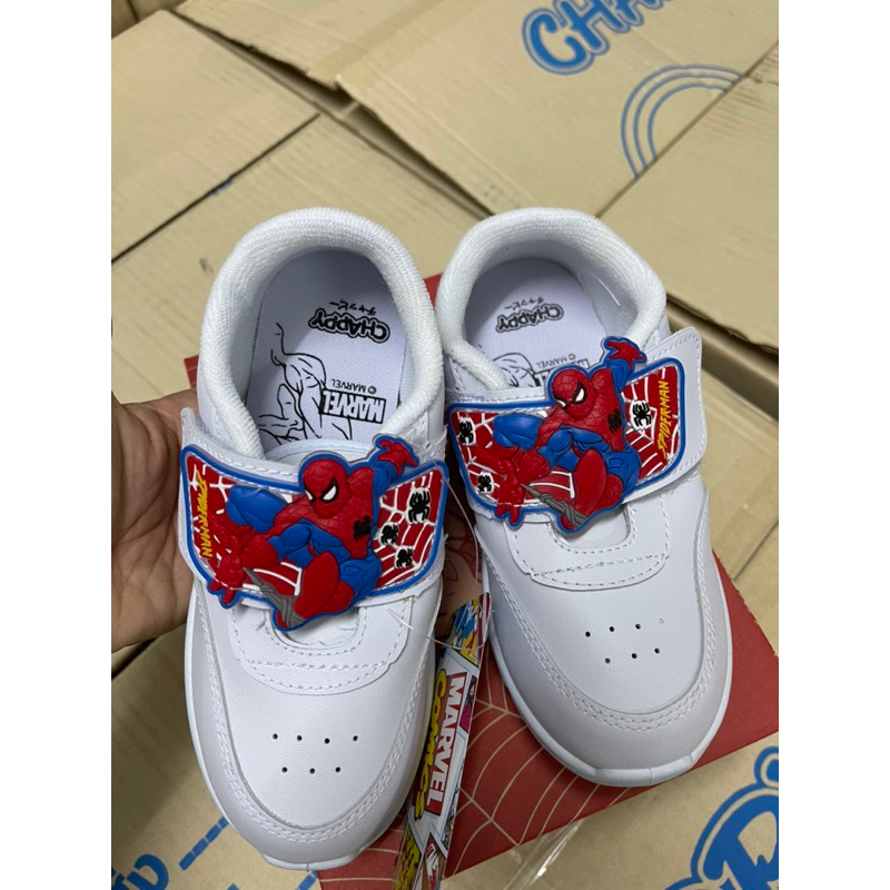 รองเท้าผ้าใบลายสไปเดอร์แมนใหม่ล่าสุดchappyมีไฟ(SP-2)