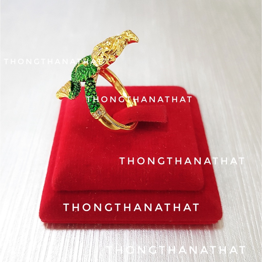 แหวนพญานาค ลงยา **ปรับไซต์ได้** เรียกทรัพย์ ดูดทรัพย์ แหวนปรับขนาดได้ พญานาค แหวนปรับไซซ์ได้
