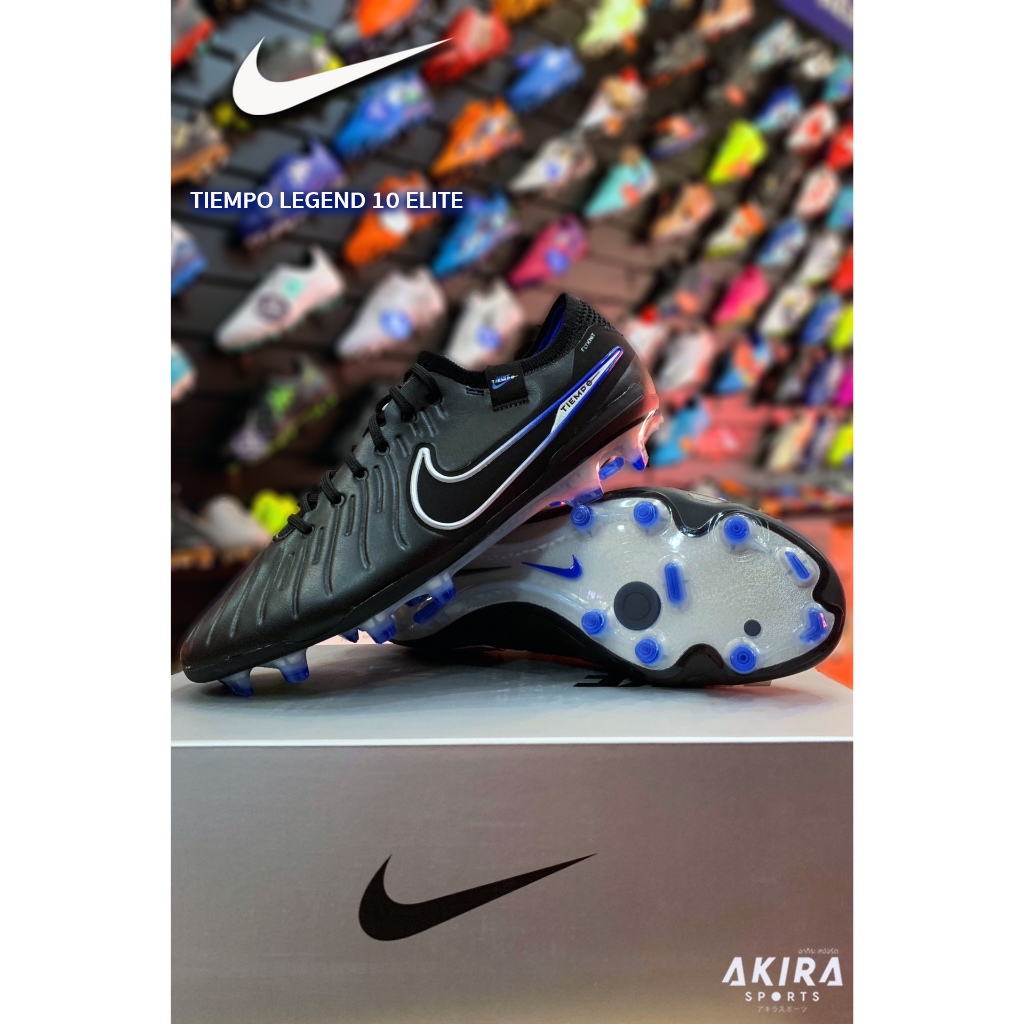 NIKE รองเท้าสตั๊ดNIKE TIEMPO LEGEND 10 ELITE FG ตัวท็อป แถมกระเป๋า ของแท้ป้ายไทย