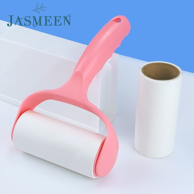JASMEEN ลูกกลิ้งทำความสะอาดเพื่อเก็บเส้นผมและฝุ่นของสัตว์เลี้ยง ฉีกม้วนกระดาษเพื่อทำความสะอาดเสื้อผ้าและเส้นผมของคุณ