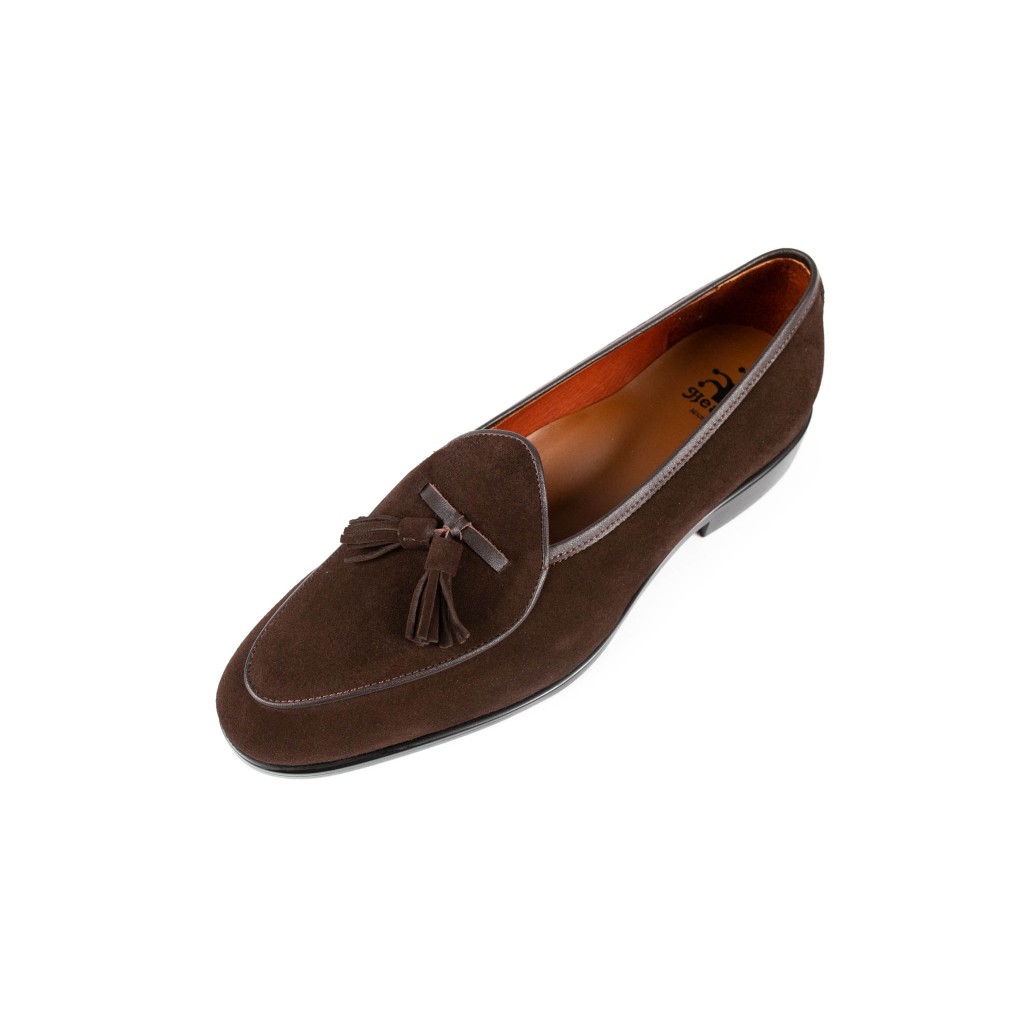 HEAVY SHOES รองเท้าหนังแบบสวมรุ่น VC7203 สีน้ำตาล