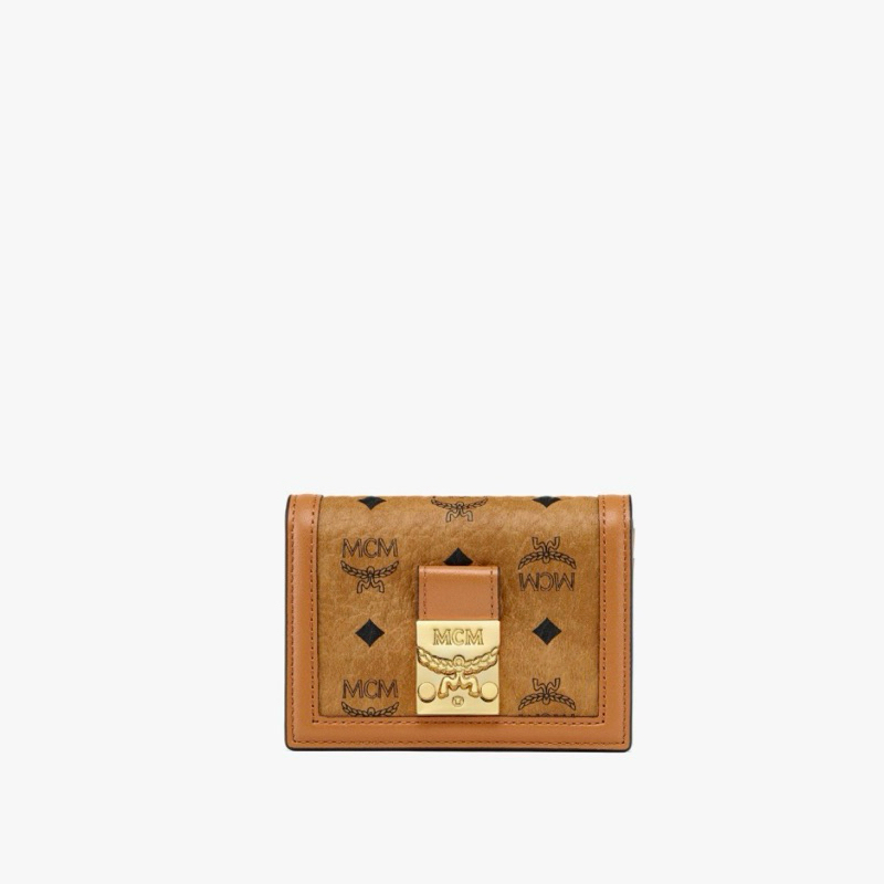 [ทักแชทก่อนสั่ง] MCM แท้💯 Tracy Card Holder Wallet กระเป๋าสตางค์ ใส่บัตร (Cognac)