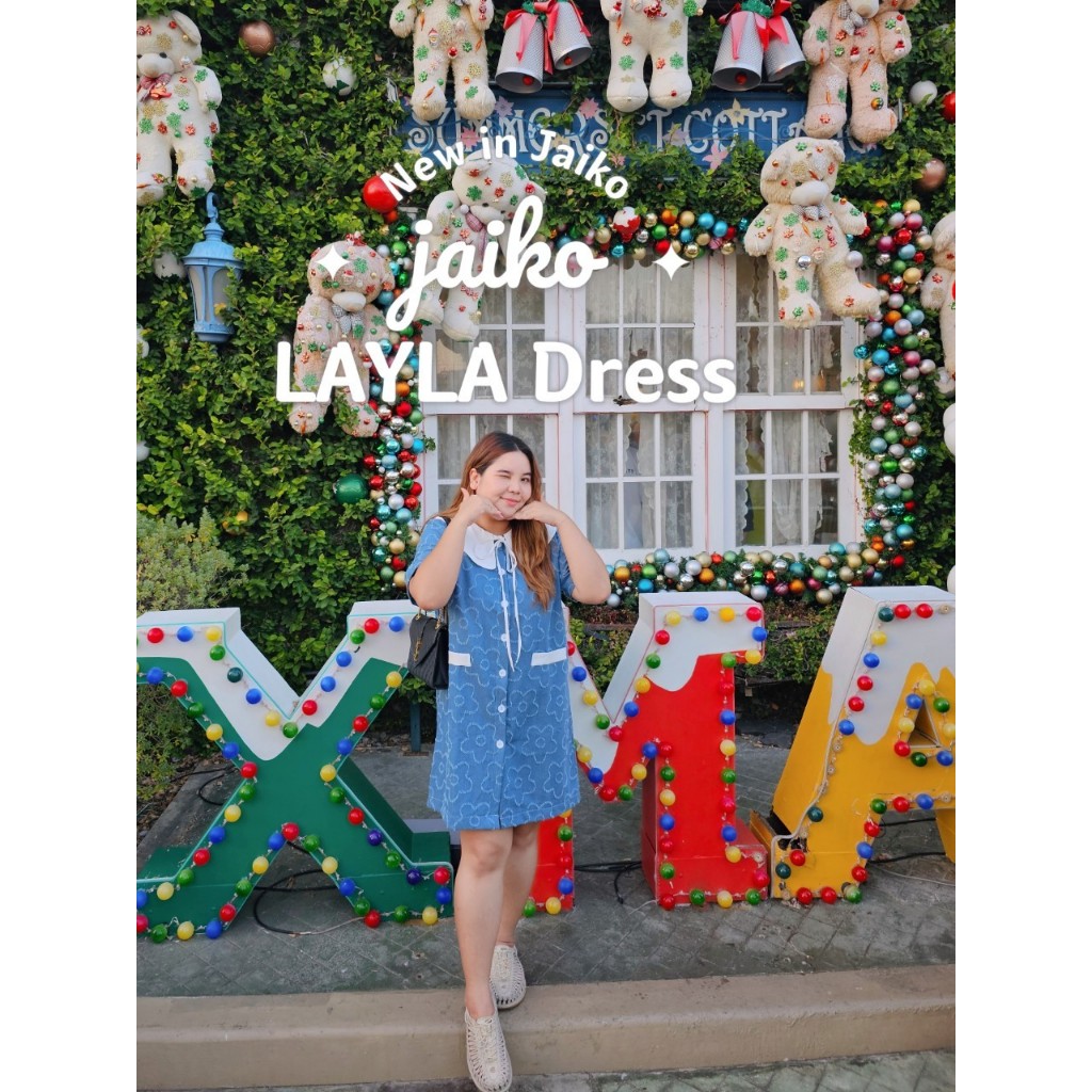 Jaiko Layla Dress เดรสยีนส์ สาวอวบ งานน่ารักมาก อก 38-44