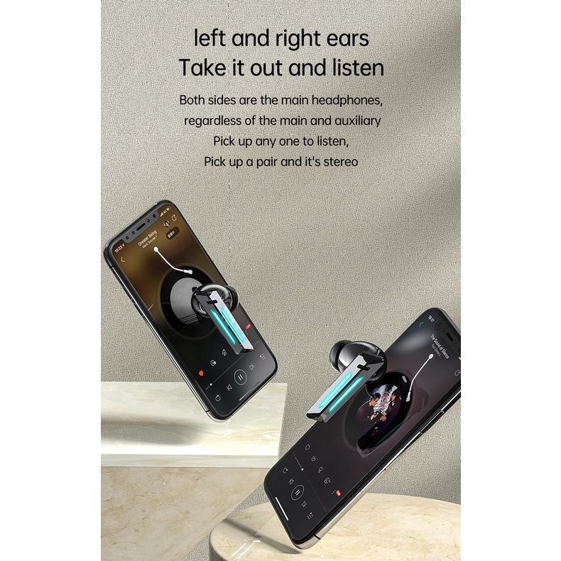 หูฟังสเตอริโอไร้สาย บลูทูธ 5.3 TWS HD พร้อมไมโครโฟน ตัดเสียงรบกวนM39