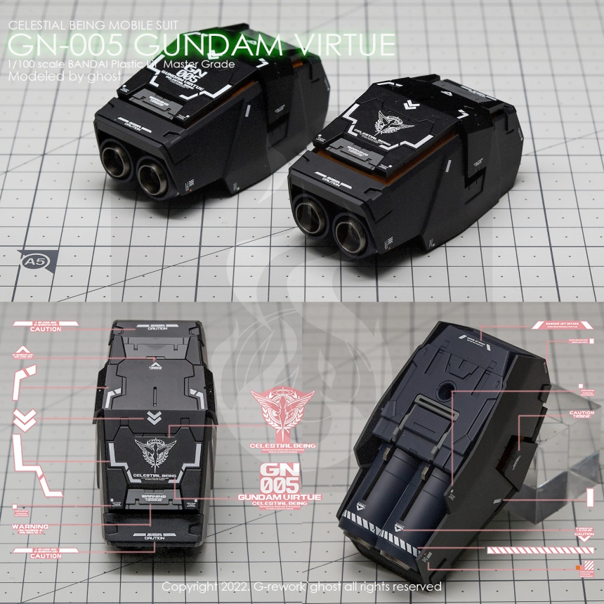 ดีคอลน้ำ DECAL GHOST MG 1/100 Virtue GN-005 รูปที่ 8