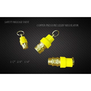 เซฟตี้วาล์ว Air Compressor Safety Release Valve วาล์วปล่อยลม 1/4,3/8,1/2 BSP 120PSI Copper Pressure Relief Regulator